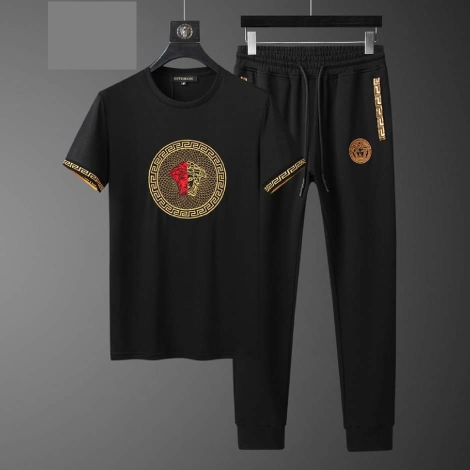 Sportswear Casual O-neck T-shirts + Pants Tracksuit Set