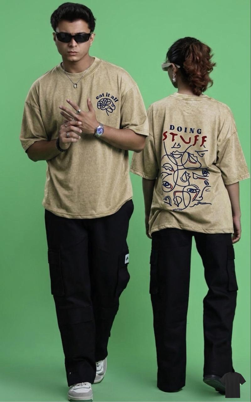 ACID WASH DROP SHOULDER T-SHIRT
