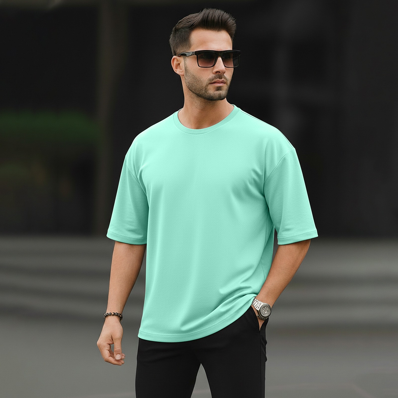 Solid Drop Shoulder T-shirt
